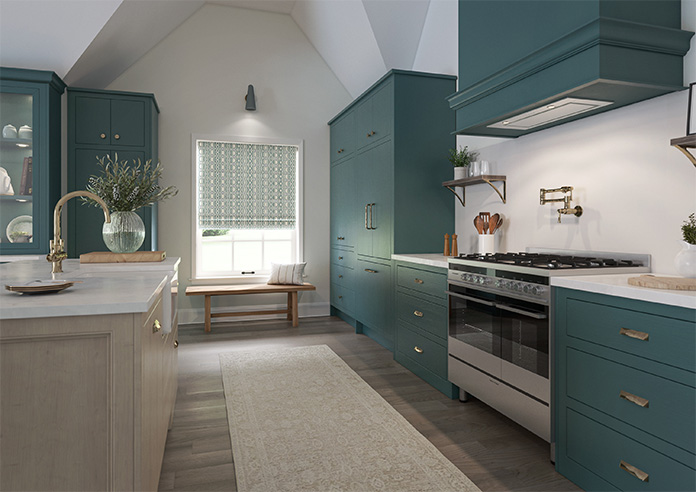 Opulent Scallop, Jade - Twist&Fit Roman Blind - Image 6